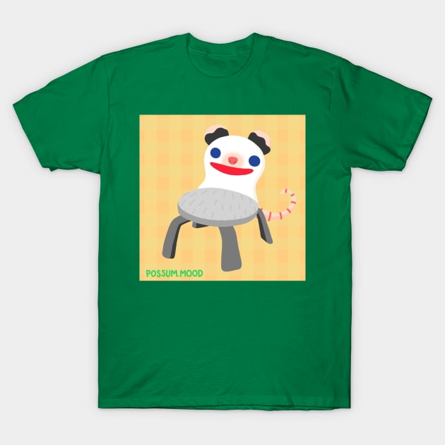 Froggy Chair But It's Not A Frog It's An Opossum T-Shirt by Possum Mood